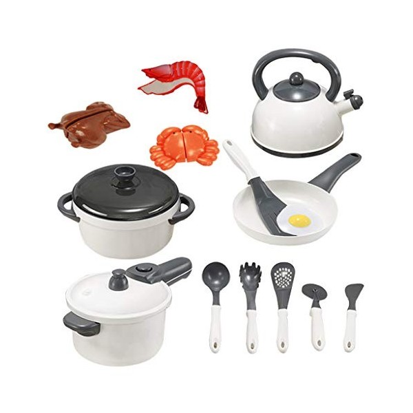 F Fityle Enfants Batterie de Cuisine Ensemble Vaisselle Jouets de Cuisine, 14pcs