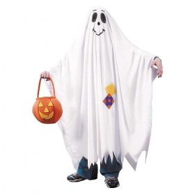 HoveeLuty Enfant Halloween Ghost Costume Kids Friendly Ghost Costume Kids White effrayant Face fantôme Face Costumes Hallowee