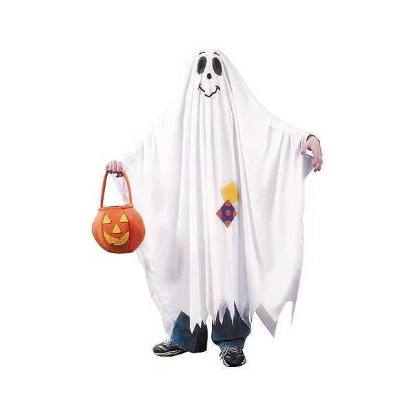 HoveeLuty Enfant Halloween Ghost Costume Kids Friendly Ghost Costume Kids White effrayant Face fantôme Face Costumes Hallowee