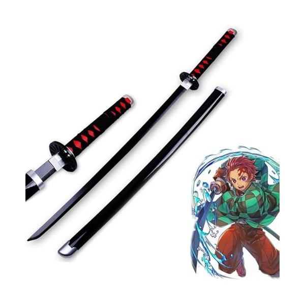 Épées Danime Tanjiro Épée Japonaise Katana Jouet Couteau Lame De Tueur De Démons Fait À La Main En Bois Pour Collection Cosp