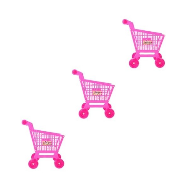 ibasenice 3 Pcs Simulation Panier Mini Panier Enfants Jouets Éducatifs Maquillage Chariot Shopping Utilitaire Panier Mode Cib