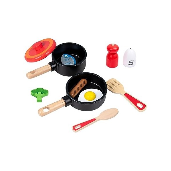 F Fityle 11x Accessoires de Cuisine de Simulation, Jouet de Nourriture de Jeu réaliste, Jouets de Cuisine avec Poisson et lég