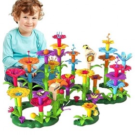 Eastuy Ensemble de Jouets de Construction de Jardin,Bouquet Fleur Jouets de Construction Bloc de Jardin - Jeu dempilage de C