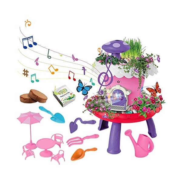 Pomurom Construction Jardin Fleuri - Jeu Jouets STEM - Activité éducative préscolaire - Cadeau pour Filles et garçons