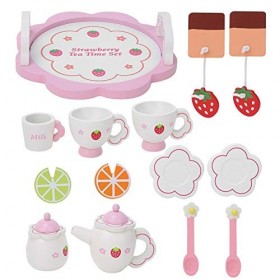 Fishawk Jouet de Jeu de rôle, Jouet de thé, Jouet éducatif pour bébé denfants Pink Tea Set, Blue 