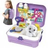 HERSITY Malette Veterinaire Enfant avec Peluche Chien Jeux Dimitation pour Toilettage de Chien Cadeaux danniversaire pour E