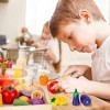 Jouet Aliment Cuisine, Légumes Magnetique Jouet à Découper imitant en Bois, Dinette Nourriture Montessori, Jeux de Rôles Éduc