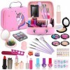 Cezetoy 27PCS Ensemble de Maquillage pour Filles,Ensemble Cosmétique Lavable avec Trousse de Maquillage Enfants Filles Maquil