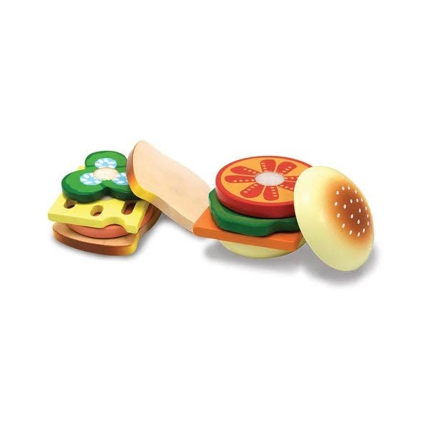 Melissa & Doug | Ensemble De Préparation De Sandwichs En Bois | 3+ | Pour garçon ou fille