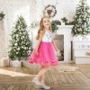 URAQT Robe Licorne Enfant de Princesse, Robes Licorne Fille avec Serre-tête et Collier, pour Cosplay et Le Mariage et Les Par