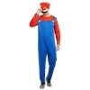 COXNSXX Super Plumber Brothers Costume adulte/enfant Jeu enfance Costume avec chapeau et moustache pour carnaval et cosplay