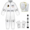 PLULON Costume dastronaute pour enfants NASA Space Pilot Space Jumpsuit avec casque Gants monoculaire pour faire semblant d