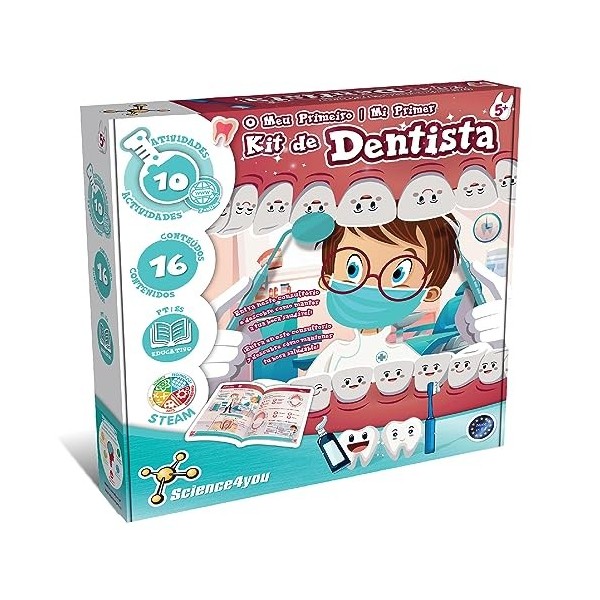 Science4you Mon Premier kit de Dentiste - Mallette de Dentiste + Je