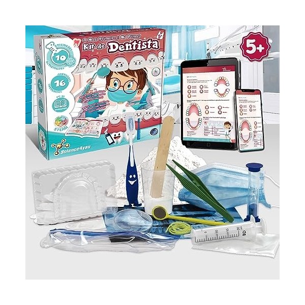 Science4you Mon Premier kit de Dentiste - Mallette de Dentiste + Jeux de dentistes et de médecins pour Enfants et Filles, Den