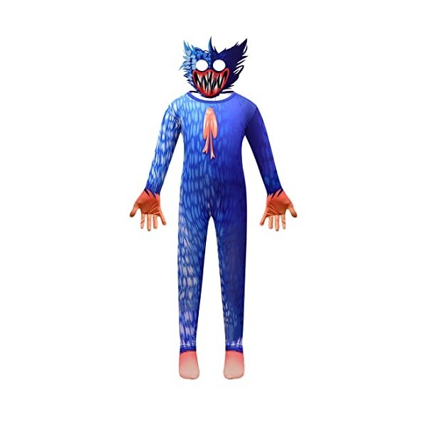 Enfants garçons filles pop Halloween cosplay bouche bleue monstre costume dessin animé horreur jeu de rôle Carnaval Combinais