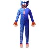 Enfants garçons filles pop Halloween cosplay bouche bleue monstre costume dessin animé horreur jeu de rôle Carnaval Combinais