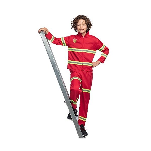 Boland Enfants, Veste et Pantalon, Uniforme de Pompier, Costume de Carnaval, 10272490, Multicoloured, 140-158 cm