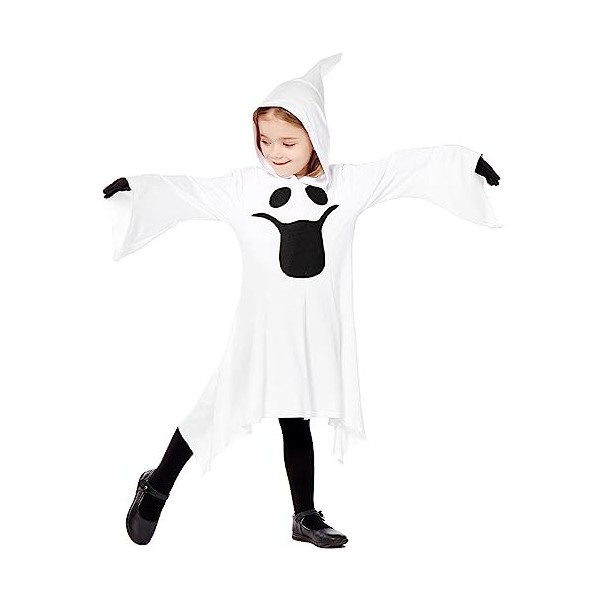 Happy Cherry Costume de fantôme pour enfant - Cape fantôme blanche pour enfant - Costume de fantôme pour Halloween, carnaval,