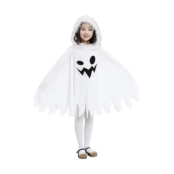 Happy Cherry Costume de fantôme pour enfant - Cape fantôme blanche pour enfant - Costume de fantôme pour Halloween, carnaval,