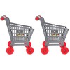 Toyvian 2 Pièces Panier Dachat Simulé Jeu De Courses pour Enfants Panier Dépicerie pour Enfants Caddie en Métal Panier Dac