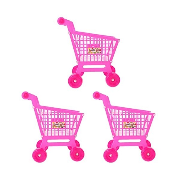 Toyvian 2 Pièces Panier Dachat Simulé Jeu De Courses pour Enfants Panier Dépicerie pour Enfants Caddie en Métal Panier Dac