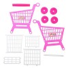 Toyvian 2 Pièces Panier Dachat Simulé Jeu De Courses pour Enfants Panier Dépicerie pour Enfants Caddie en Métal Panier Dac