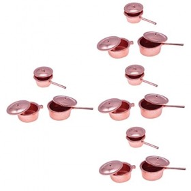 SAFIGLE 12 Pcs Imitation Pot Jouets pour Enfants Jouets Faire Semblant De Jouet De Cuisine Jouets De Jeu De Cuisine Mini Uste