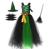 IBTOM CASTLE Déguisement Enfant Fille Halloween élégant Sans Manches Le Tulle Costume, de Sorcière Fête Carnaval Cosplay, Tut