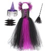IBTOM CASTLE Déguisement Enfant Fille Halloween élégant Sans Manches Le Tulle Costume, de Sorcière Fête Carnaval Cosplay, Tut
