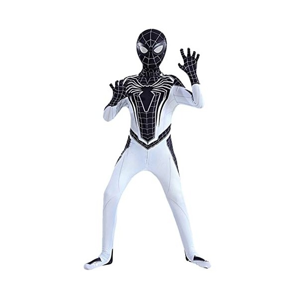 Négatif Costume Enfants Superhero Spiderman Costume 6-7 Ans Childs Impression 3D Déguisements Tenues for Halloween Noël Bal C