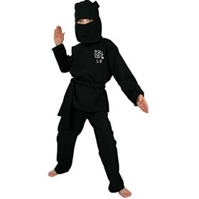 Déguisement de Black Ninja Costume de 2&nbsp;pièces avec capot pour, Carnaval de jeu