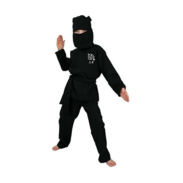 Déguisement de Black Ninja Costume de 2 pièces avec capot pour, Carnaval de jeu