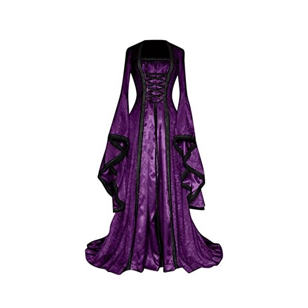 Briskorry Robe longue pour femme - Costume de cosplay - Longue robe de fête - Super héros - Spandex - Cosplay 3D - Zentai - C