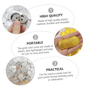 ibasenice 200 Pièces Pièces De Noël Pièces en Plastique Jouets Ensemble De Jeu Pirate Pièces De Jeu Jouet Accessoires Photo P