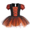 Xiaojiu DéGuisement Enfant Fille Robe De Sorciere Enfant,Déguisement Halloween Enfant Fille Robe De Soirée Fille 12 Ans Costu