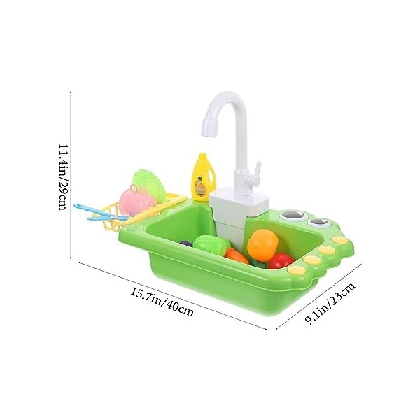 Toyvian Jouer À Lévier Avec De Leau Courante Jouer À Lévier De Cuisine Lave-Vaisselle Électrique Jeu De Rôle Semblant Ense