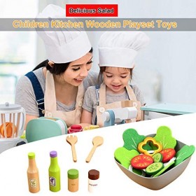 Ensemble de jeu pour enfants Ustensiles de cuisine Jouets de cuisine Ensemble en bois Délicieux ensemble Vegetabl Education L