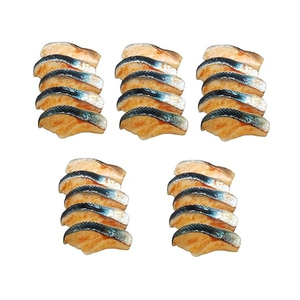 Happyyami 15 Pièces Imitation Pépites De Poisson Grill Playset Jouets Jouets Alimentaires en Plastique Simulation Nourriture 