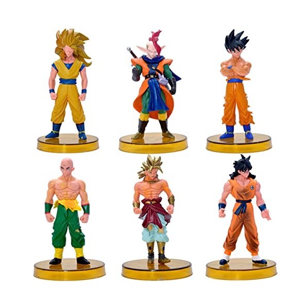 6 pièces/Ensemble Dragons-balles Son Goku Support Figurine modèle Jouets