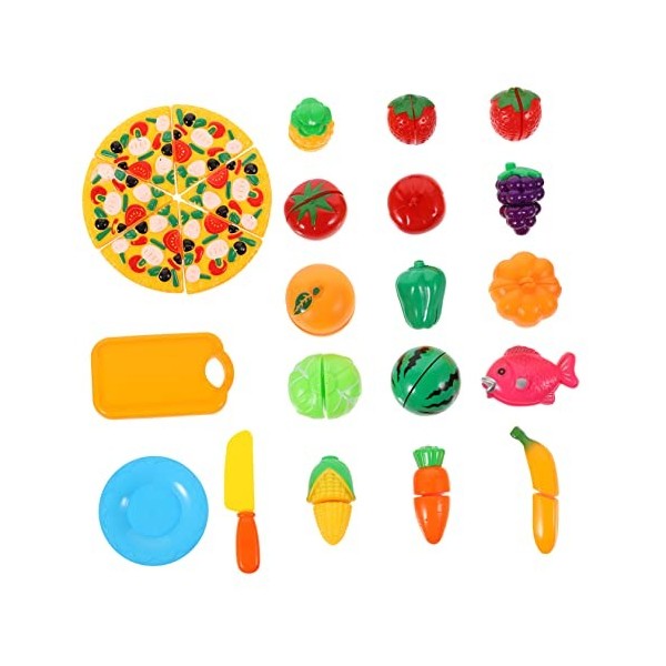 Toyvian 1 Jeu Jouets Chichele Jeu De Pizza Jouet De Cuisine Jouet De Coupe denfant Enfants Coupant des Jouets Jeu De Cuisine