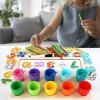 F Fityle Jouets de comptage Montessori Tasses de tri assorties Jouet éducatif dappariement et de comptage Jeu de société Man