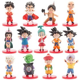 13 pièces/Ensemble Dragons-balles Piccolo Fils Gohan Chichi Fils Goten végéta Bulma Support Figurine modèle Jouet