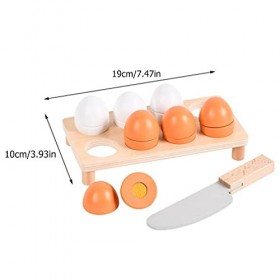 ABOOFAN Montessori Jeu de 10 œufs en Bois pour Enfants