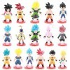 16 pièces/Ensemble Dragons-balles Son Goku Broli végéta Buu Support Figurine modèle Jouets