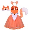 leryveo Costume de renard pour,Costume de renard confortable Tutu mignon avec oreilles bandeau queue | Accessoires mous dHal