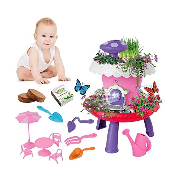 cypreason Kit djardinage pour Enfants, Jeu Jouets STEM Pretend Play - Activité éducative pour Enfants dâge préscolaire, Cad