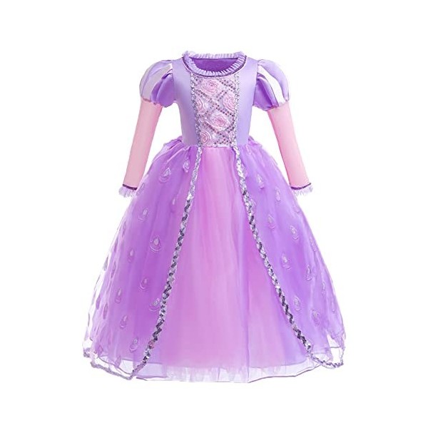MYRISAM Robe de Sofia de Carnaval Déguisements Filles Princesse Costume de Raiponce Enfants Conte de Fée Halloween Cosplay No
