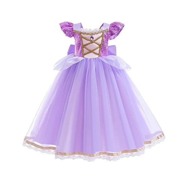 MYRISAM Robe de Sofia de Carnaval Déguisements Filles Princesse Costume de Raiponce Enfants Conte de Fée Halloween Cosplay No