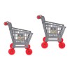 Toyvian 3 Pcs Simulation Panier Maquillage Jouets Bébé Chariot Roulant Accessoires De Table Cerveau Jouet Mini Chariot Simulé