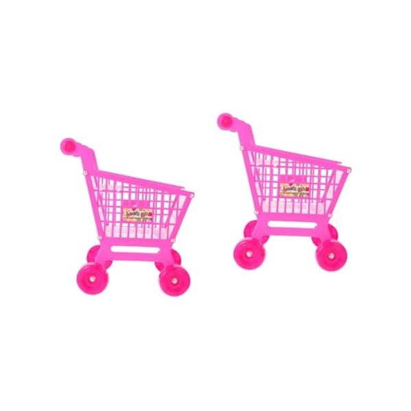 Toyvian 3 Pcs Simulation Panier Maquillage Jouets Bébé Chariot Roulant Accessoires De Table Cerveau Jouet Mini Chariot Simulé